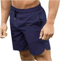 Muške hlače za čišćenje muškaraca čvrste prozračne fitness sportske kratke hlače Brze sušenje Tstraning