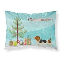 Carolines Treasures CK3518Pillowcase Basset Hound božićne tkanine stablo Standardni jastučnica, standardni,