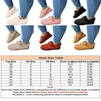 Ženske mokasinske papuče topli luk ugodan unutarnji i vanjski klizanje na loaferima cipele veličine 4-12