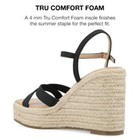 Kolekcija Journee Wemens Raniya Tru Comfort Foam Espadrille Platform Wedge Sandale
