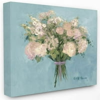 Stupell Industries Rose Bouquet cvijet plavo ružičasto slikarstvo platno zid Art Jadei Graphics