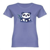Slatka Panda sa bambusom u obliku T-Shirt žene-Image by Shutterstock, ženski mali