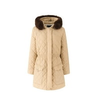 Popularni jesenji zimski kaputi za žensku zimsku odjeću Plus Veličina topla kožna pamučna jakna sa kapuljačom