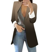 Pgeraug majice s dugim rukavima za žene tiskane kardigan formalno odijelo s dugim rukavima kaputa za poslovne