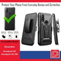 Capsule Case kompatibilan sa Kyocera Durasport 5G UW [Shoot otporan na jak udarac Chickstand Clip Hotster
