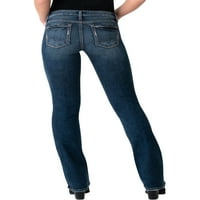 Silver Jeans Co. Ženske tanke čizme za čizme u utorak sa niskim rastom, veličine struka 24-36