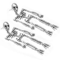 Modne naušnice na visećima Privjesak skeletni oblik Nakit Ženski poklon za Halloween Party Božić