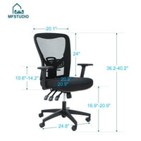 Studio kancelarijska stolica ergonomska kancelarijska stolica početna visoka naslona sa lumbalnom podrškom