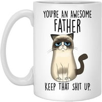 Otac šolja, Funny otac mačka šolja, ti si super otac zadržati to sranje, poklon za oca, Funny otac šolja
