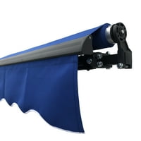 16 '10' uvlačivo motorizirani crni okvir tenda, plava boja