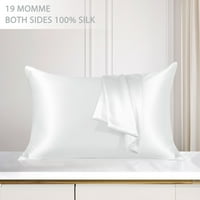 Jedinstvene povoljnije Momme svilena jastučnica sa patentnim zatvaračem bijeli 20 36