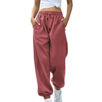 Ženske široke trenirke visokog struka udobne Jogger pantalone visokog struka trendi Lounge pantalone sa