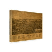 Crveni atlas dizajnirani 'Barre VT 1891' Canvas Art