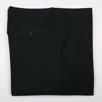 Xysaqa muške klasične opuštene opremljene hlače, ležerne pamučne ravne prednje poslovne pantalone sa džepovima