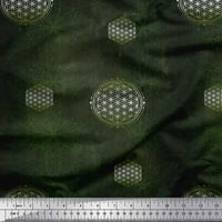 Soimoi zelena teška platnena tkanina uplašena geometrijska tkanina za štampanje galaksije pored dvorišta