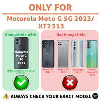 TalkingCase tanka futrola za telefon kompatibilna za Motorola Moto G 5G , zlatno plavi mermerni Print, W Zaštita ekrana od kaljenog stakla, lagana, fleksibilna, štampa u SAD