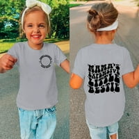Dječje djevojke majice Majice s kratkim rukavima Pismo štampana majica lijepa majica Trendy Slatka majica