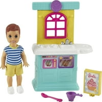 Barbie Skipper Babysitters Inc. Dodatna oprema Postavljena sa malom toddler lutkom i kuhinjom PlaySet,