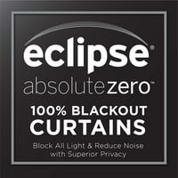 Eclipse Harper Velvet Apsolut nula zatamnjeni džep za blacktout + natrag Tab prozor zavjesa, bijela,