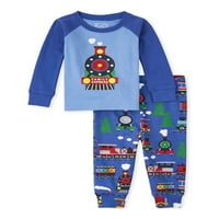Dječje mjesto Dječji i mali dječaci dugi rukav i dugačak pantski patl pamuk pidžama, novorođenče - 6t