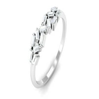 Prirodni dijamantski prsten za žene za žene, april Ring, 14k bijelo zlato, US 4.00