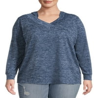 Allison Taylor za žene Plus Size Marled Hacci Hoodie