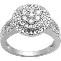 Carat T.W. Dijamantni sterling srebrni zaručni prsten