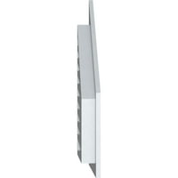 Ekena Millwork 24 W 20 H pola vrha gornji lijevi nagib: funkcionalan, PVC Zabatni otvor w 1 4 ravni okvir