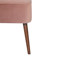 Dizajnerska grupa roze baršunasta akcentna stolica bez ruku,Jednokrevetna Sofa za dnevni boravak, Set