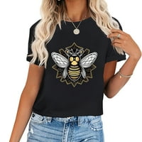 Ženska majica slatka pčela slatka grafika za žene savršeni rođendan ili božićni poklon crni