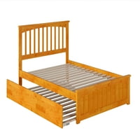 Misija puna platforma krevet sa odgovarajućim nožnim daskom sa krevetom u punoj veličini u karameli