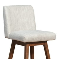 BASILA okretna traka ili kontra stolica u smeđim hrastom drvenim finišom sa bežnim tkaninom