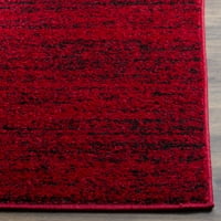 Adirondack Linnette apstraktna tepih za pokretanje, crvena crna, 2'6 20 '