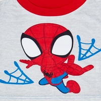 Spider-Man dječački set pidžame za dojenčad i malu djecu sa poklonom sa kompletom čarapa za kupovinu,