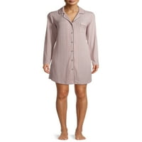 Hanes ženska i ženska Plus puter pletena kragna kragna pidžama Sleepshirt