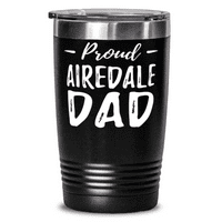 Airedale dog Lover 20oz Tumbler Travel Mug Funny ponosni pas tata poklon
