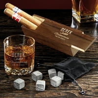 Klasični mladoženja personalizirani Buckman set čaša za viski i cigara