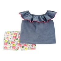 Carter's Child Of Mine djevojčice i male djevojčice gornji i cvjetni šorc bez rukava, komplet odjeće