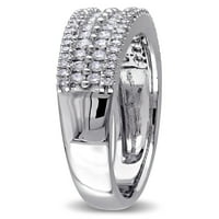 Miabella Carat T. W. dijamant 14k prsten za godišnjicu klastera od bijelog zlata